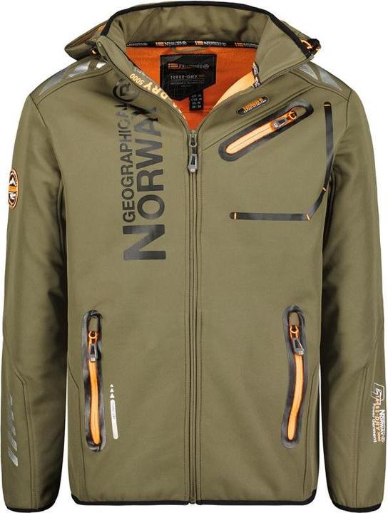 Geographical Norway Royaute DB 068 M WY1996H/GN-Kaki / Orange Softshell Jacket
