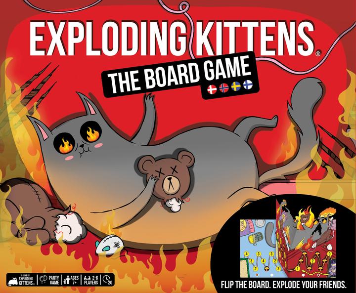 Actual product image Exploding Kittens The Board Game (Nordic) (Danish, Finnish, Norwegian, Swedish, 2 - 6 Players)