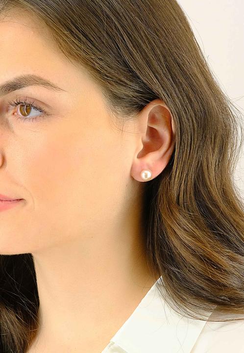 Image du produit Muau Boucles d'oreilles or jaune 750 perle d'eau douce 8.5-9mm (750/18 K Or jaune)