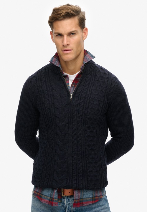 Produktbild Superdry pullover mit halbem reissverchlu au trick uperdry jacob cable (S)