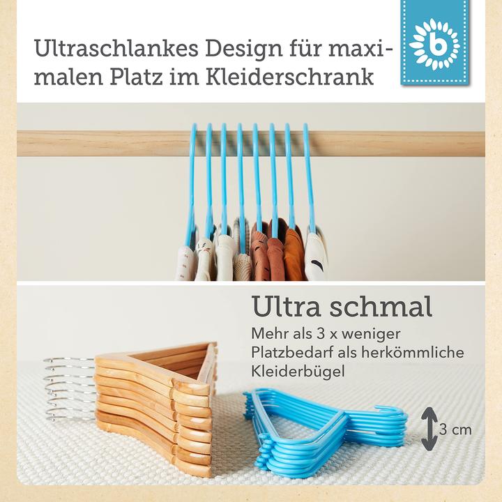 Immagine prodotto Bieco appendino in plastica azzurro (8 x)