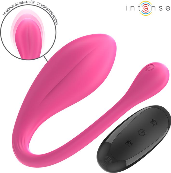 Actual product image Intense Janice U Vibrator Double Stimulation 10 Vibrations Pink Remote Control