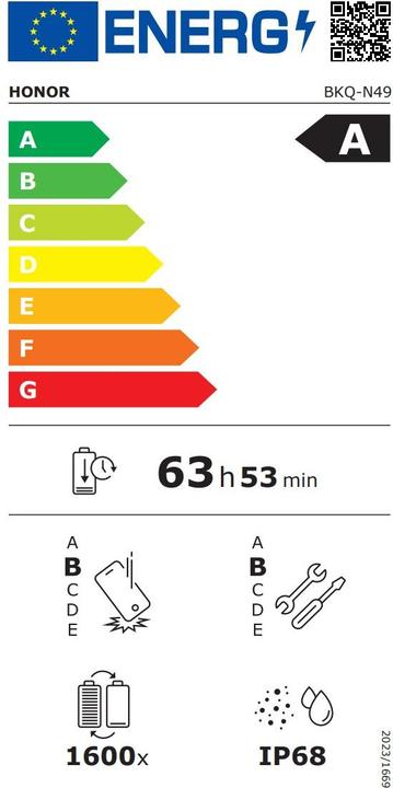 Energy Label Honor Magic8 Pro 5G Dual Sim 12GB RAM 512GB - Sky Cyan (512 GB, Sky cyan, 6.71", Dual SIM, 5G)