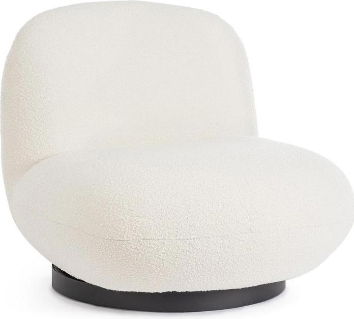 Bizzotto Fauteuil pivotant Margot blanc boucle