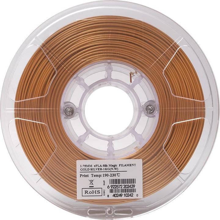 Immagine prodotto eSUN eSilk Magic-PLA filamento oro-argento 1,75mm 1Kg (PLA, 1.75 mm, 1000 g)