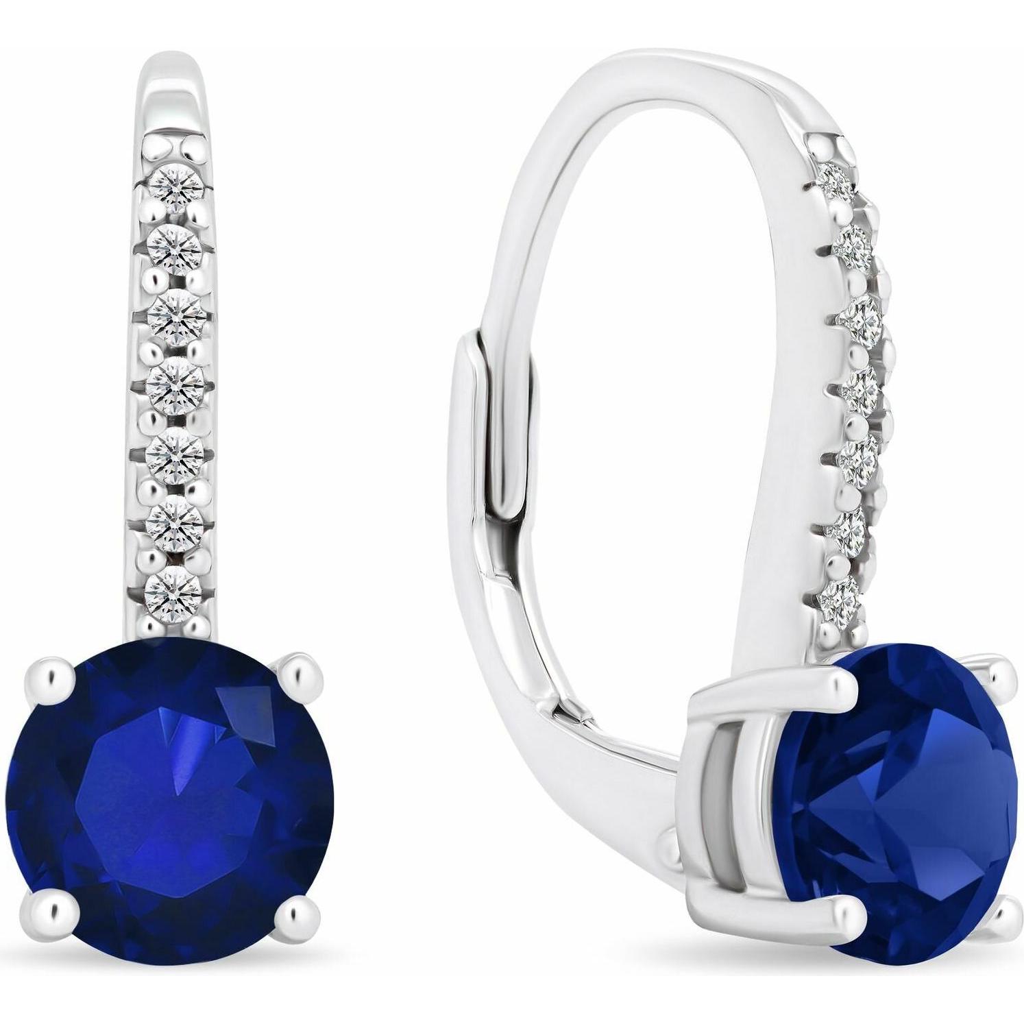 Brilio, Orecchini, Silver - Sparkling silver earrings withue zircon EA415WB