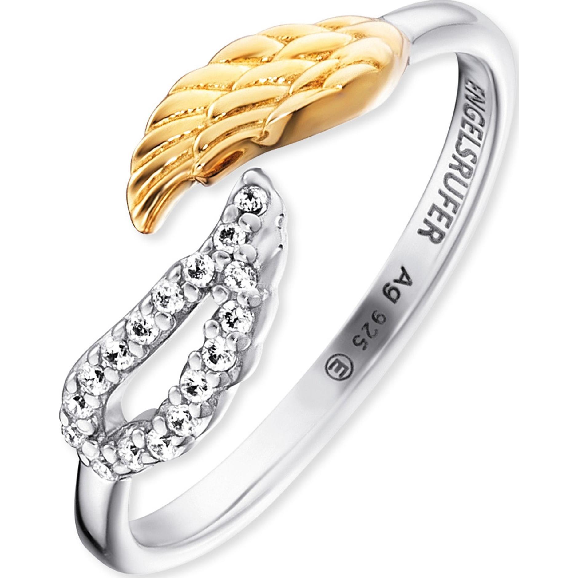Engelsrufer, Ring, Flügel Ring, (One Size, 925 Silber)
