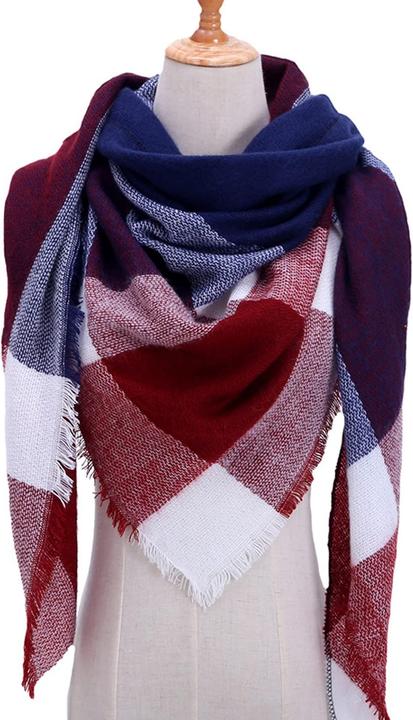 Produktbild Only-Bags.Store schal dicker Strickschal kariertes Halstuch Schal Poncho