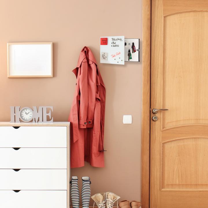Actual product image Relaxdays Key box glass magnetic board (30 x 5.5 x 20 cm)