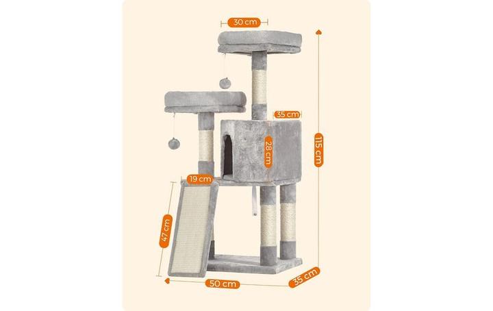 Produktbild Feandrea Kratzbaum (115 cm, Grau)