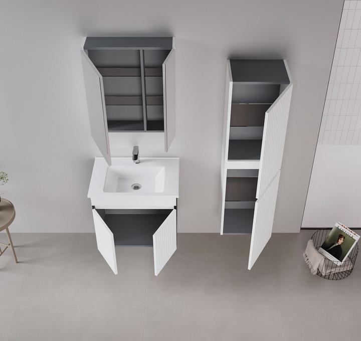 Produktbild Homitis Tivoli 65 Bathroom Cabinet With Sink & Mirror Set (2 Pieces)