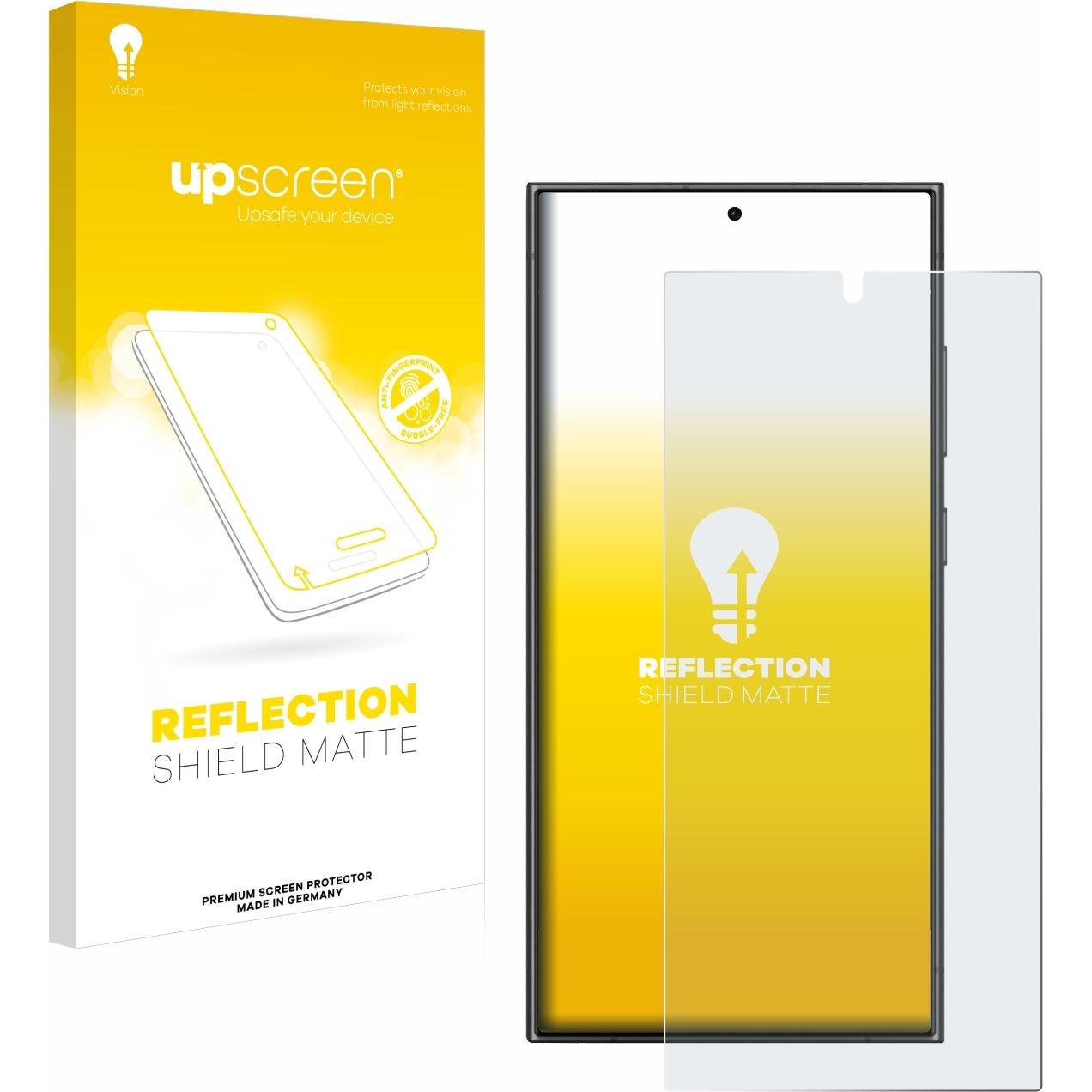 upscreen Reflection Shield Displayschutz Matt (1 Stück, Samsung Galaxy S24 Ultra), Smartphone Schutzfolie, Grau