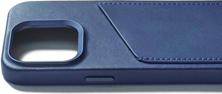 Image du produit Mujjo Portefeuille en cuir adapté à l'iPhone 15 Pro - Bleu |blue (Apple iPhone 15 Pro)