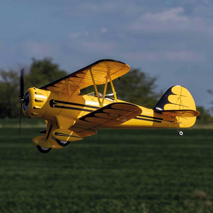 Image du produit E-Flite FLUGZEUG WACO Yellow 550mm EP BNF UMX mit AS3X & SAFE Select