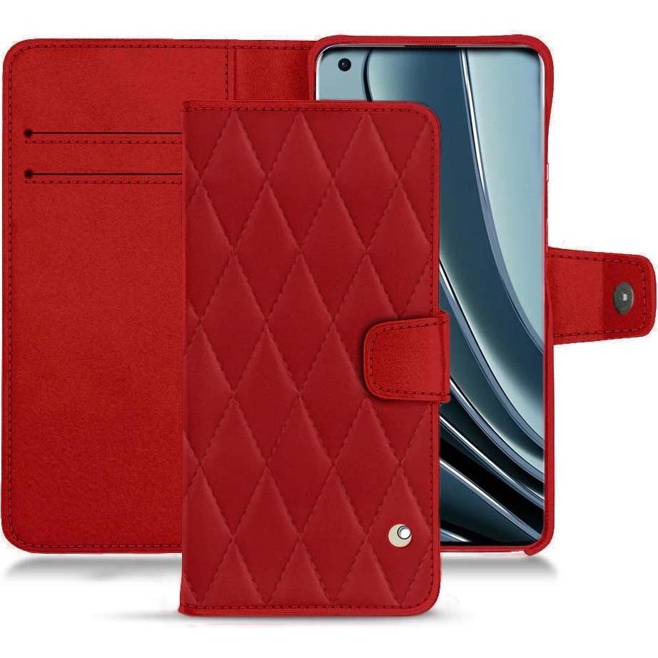 Noreve Lederschutzhülle Wallet (OnePlus 10 Pro), Smartphone Hülle, Rot
