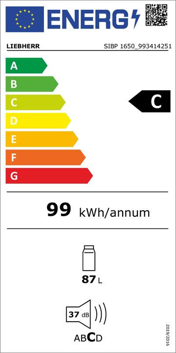 Etichetta energetica Liebherr Sibp 1650-21 (87 l)