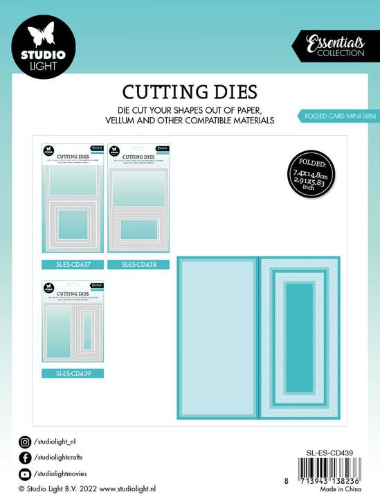 Actual product image art by marlene Cutting Dies "Folded Card Mini Slim" Essentials