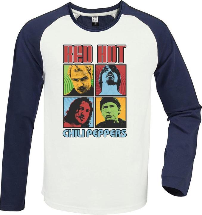 Actual product image Amplified Unisex Adult Squares Red Hot Chili Peppers T-Shirt (XXL)