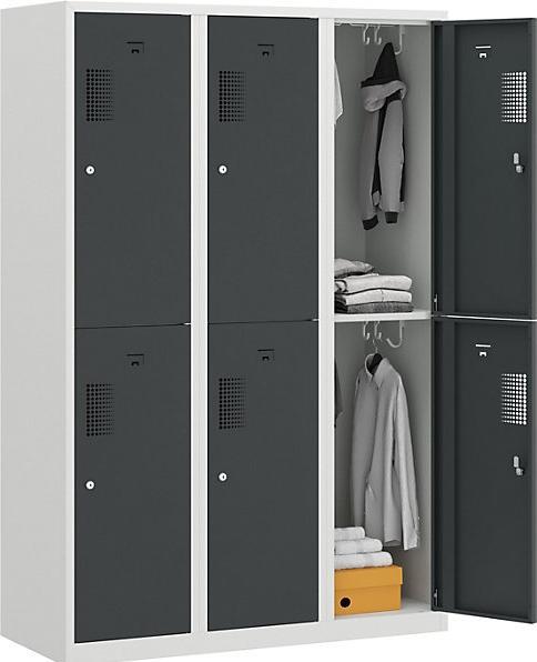 Actual product image eurokraft basic Locker, 6 compartments, width 1200 mm (120 cm, 180 cm)