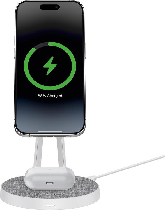 Produktbild Xlayer MagFix Pro 2 in 1 Ladestation 15W Grey/White (15 W)