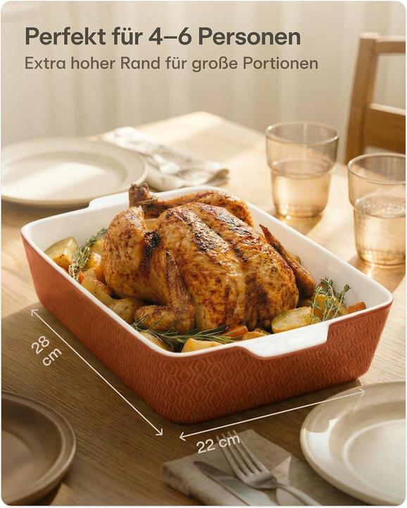 Produktbild Praknu Auflaufform mit extra hohem Rand