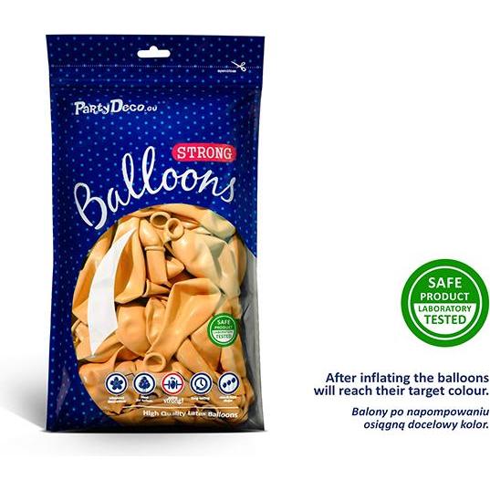 Thumbnail - Partydeco Luftballons 12cm Orange Pastell (100Stk)