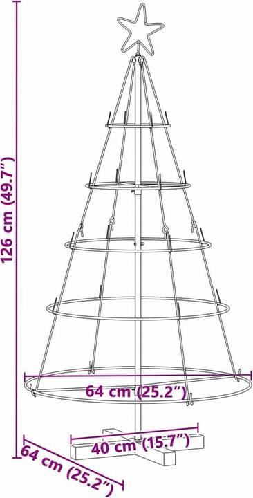 Produktbild vidaXL Weihnachtsdekoration (126 cm)