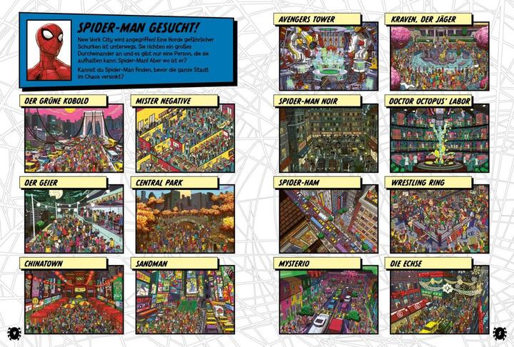 Produktbild Marvel: Wo ist Spider-Man? Das grosse Wimmelbuch (Deutsch, Constanze Steindamm, Marvel, 2024)