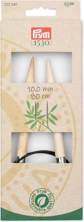 Image du produit Prym Aiguilles circulaires BAMBUS 10.00 mm, 80 cm