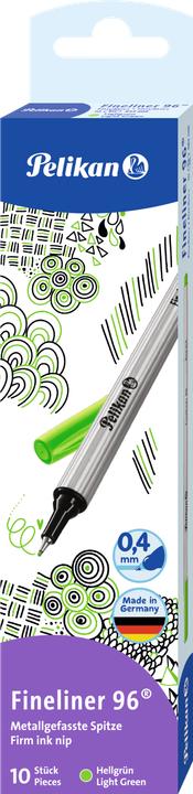 Actual product image Pelikan Fineliner 0,4mm 96 light green (Light green, 10x)