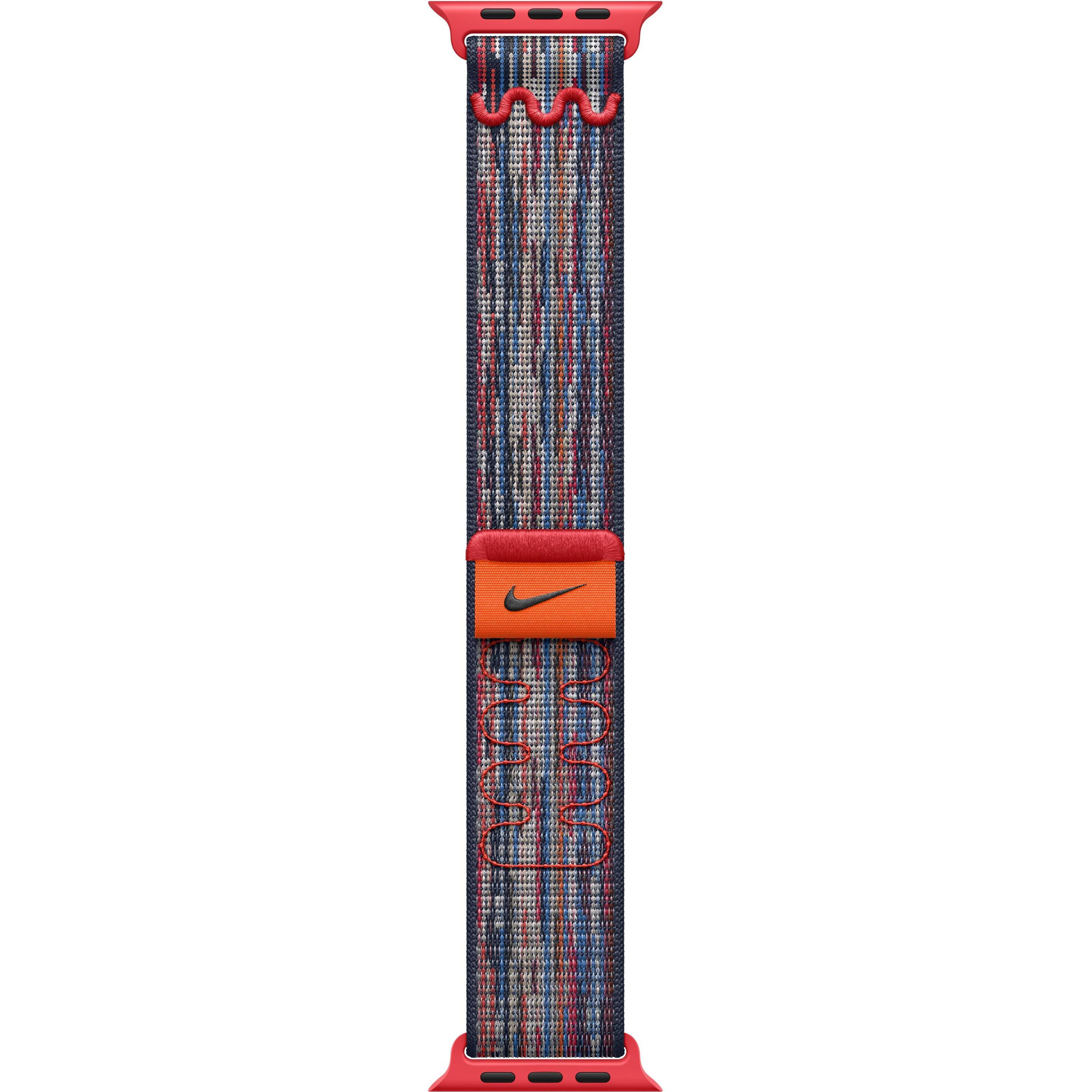 Apple Nike Sport Loop (42 mm, Nylon, Apple Watch Ultra 2, Apple Watch Series 10, Apple Watch SE 2024), Uhrenarmband, Bla...