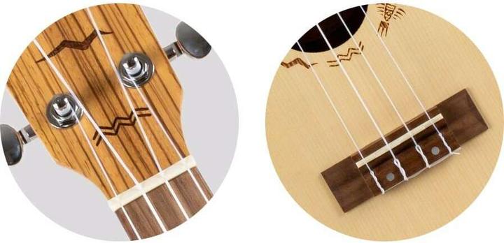 Actual product image Flight Ukulele Concert – Spruce/Zebrano – CEQ (Concert)