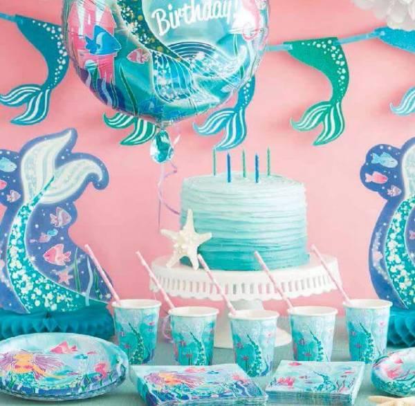 Actual product image Unique Mermaid Birthday Plate (8x)