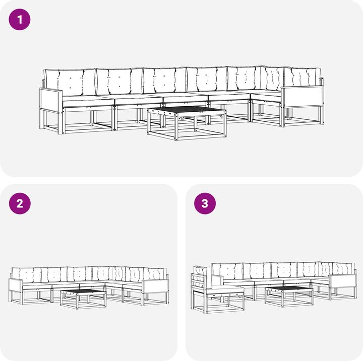Produktbild vidaXL Outdoor-Sofa