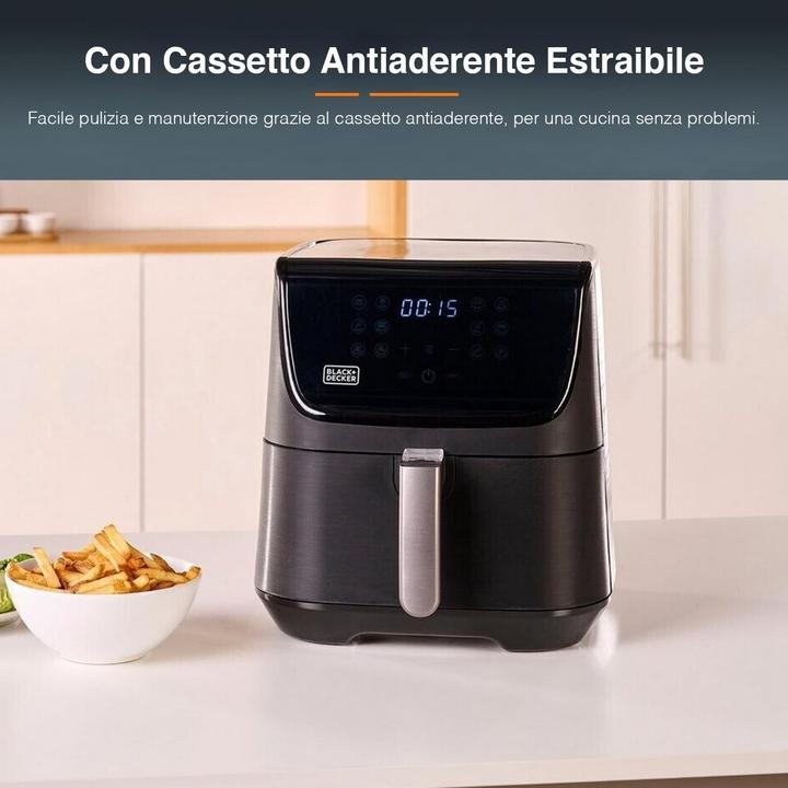 Produktbild Avilia Luftfritteuse mit Antihaftpfanne und Timer für fettfreies Kochen