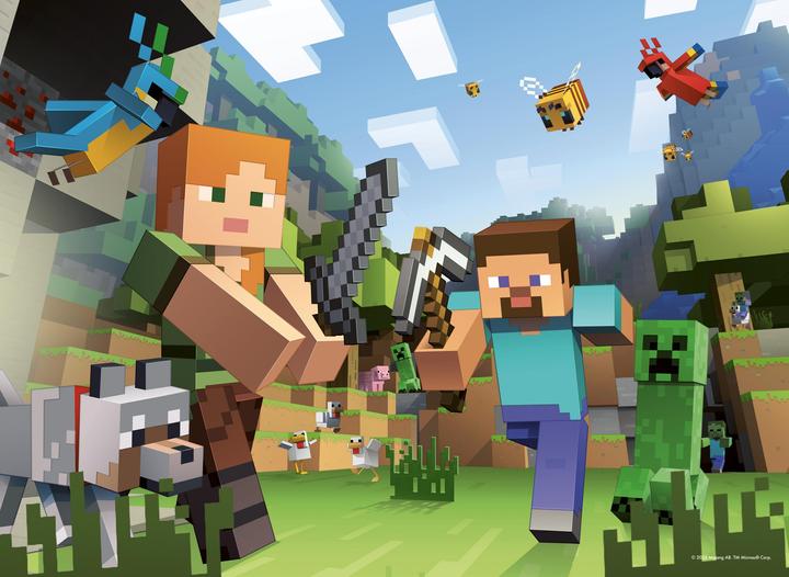 Produktbild Ravensburger Minecraft-Puzzle 4x100pzs (100 Teile)