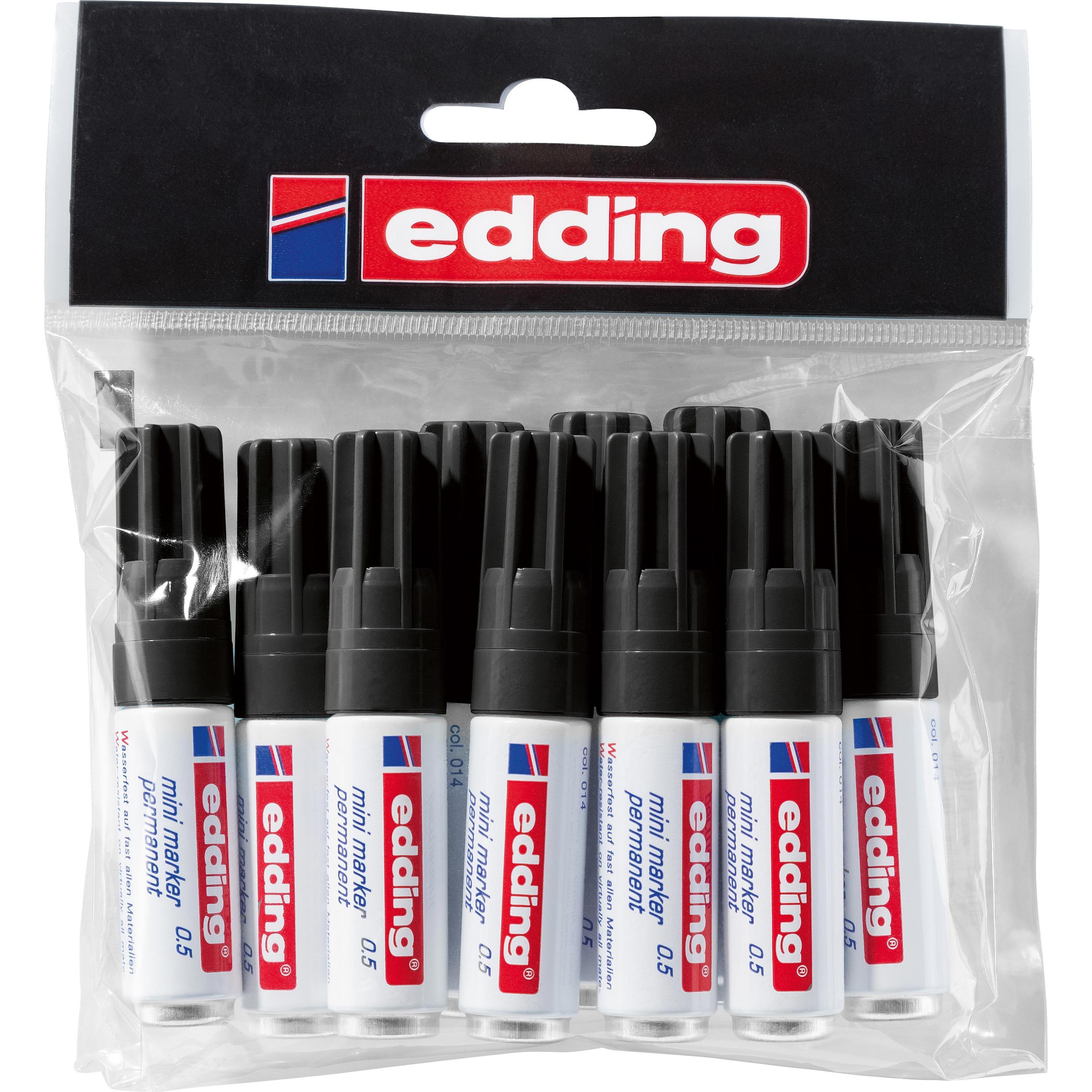 Edding, Marker, Mini Marker (Schwarz, 3 mm, 10 x)
