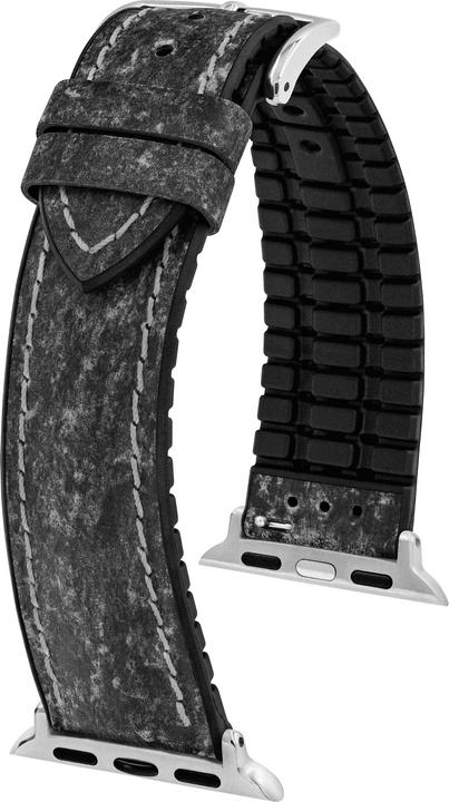 Produktbild Hirsch Stone L for Apple Watch (22 mm, Tierfrei, Leder Imitation)