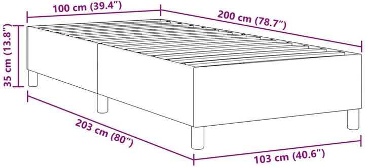 Actual product image vidaXL Plattformbett (100 x 200 cm)