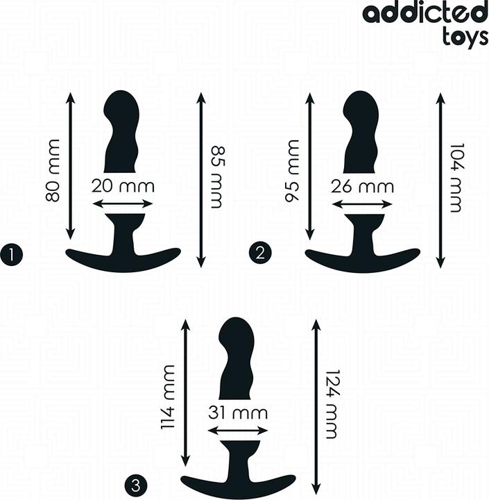 Actual product image Addicted toys - 3ER-SET ANALPLUG MODELL 1