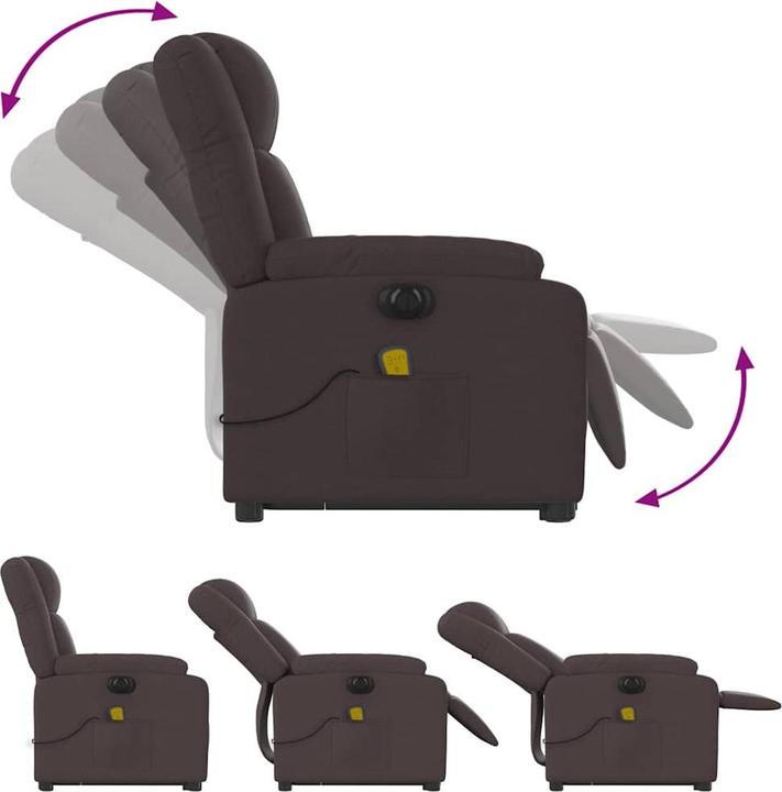Actual product image VidaXL Electric massage chair with stand-up aid fabric