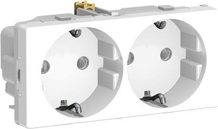 Actual product image LK FUGA® double socket outlet laterally earthed with white cover 2M