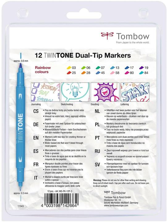 Produktbild Tombow TwinTone Regenbogen (12x)