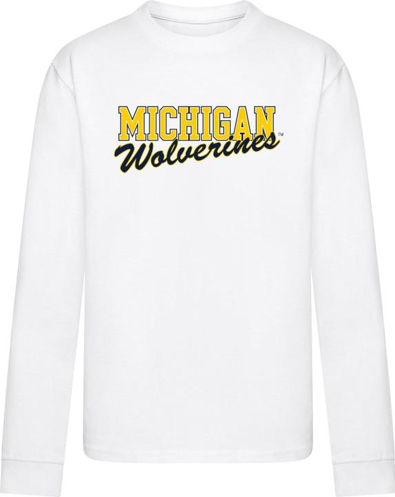 Produktbild Merchcode Kids Michigan Wolverines - Script Longsleeve - 198907 (134, 140)
