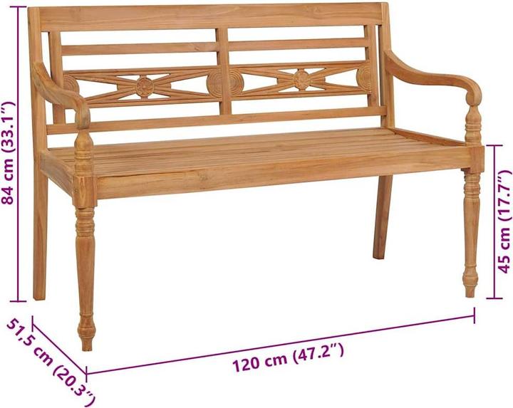 Actual product image vidaXL Garden bench