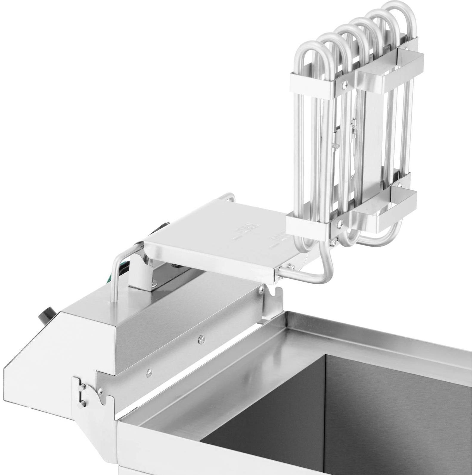 Thumbnail - Royal Catering Elektro-Fritteuse Fritteuse Gastro Kaltzonen Fritteuse 9 L 3.000 W Ablasshahn, Fritteuse, Silber