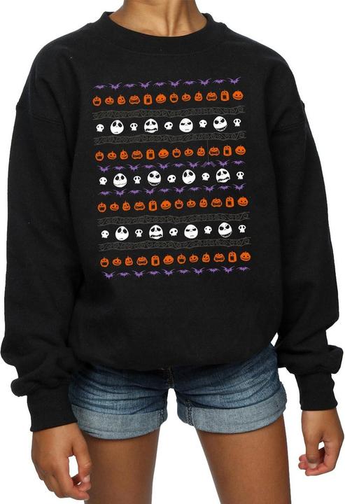 Produktbild Disney Nightmare Before Christmas Halloween Icons Sweatshirt Mädchen (116)