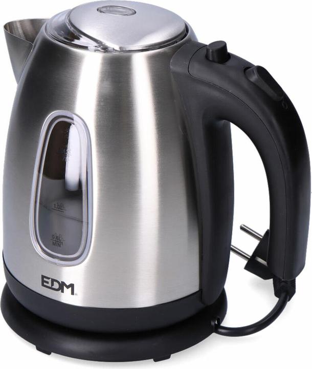 Produktbild EDM Wasserkocher 07656 Kettle Schwarz Edelstahl 2200 W 1,7 L (1.70 l)