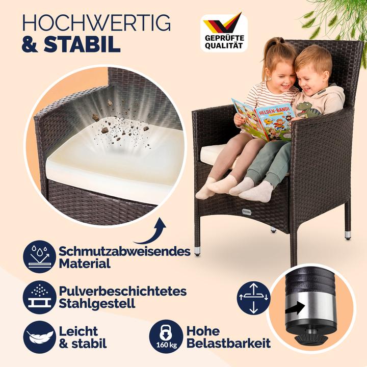 Produktbild Casaria Polyrattan Gartenstühle