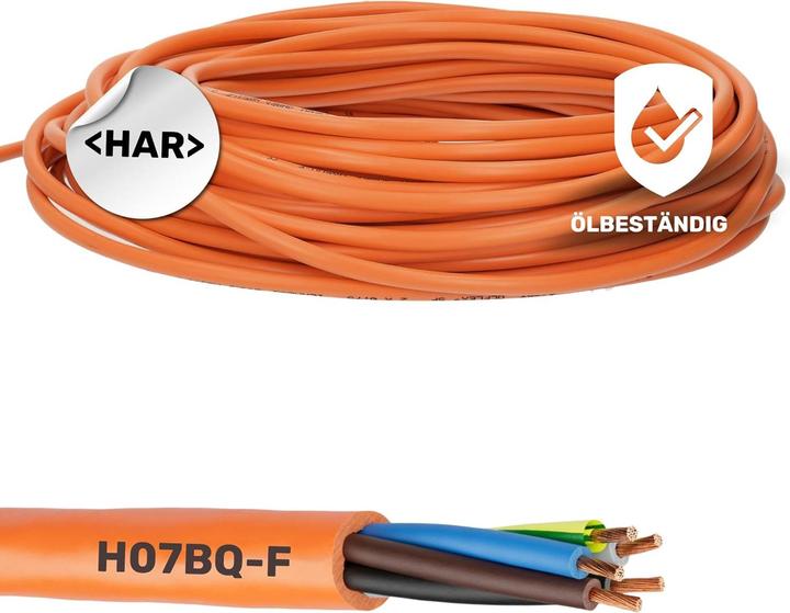 Lapp 10 Meter 00136223 ÖLFLEX 550 P / H07BQ-F 4x1,5 mm² Anschlusskabel mit Schutzleiter I für Baumas (10 m)